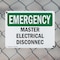 Signmission Master Electrical Disconnect Emergency Sign, Plastic, 10in W x 7in L, 2PK OS-2PACK-EM-P-710-L-10401 - alternate 7